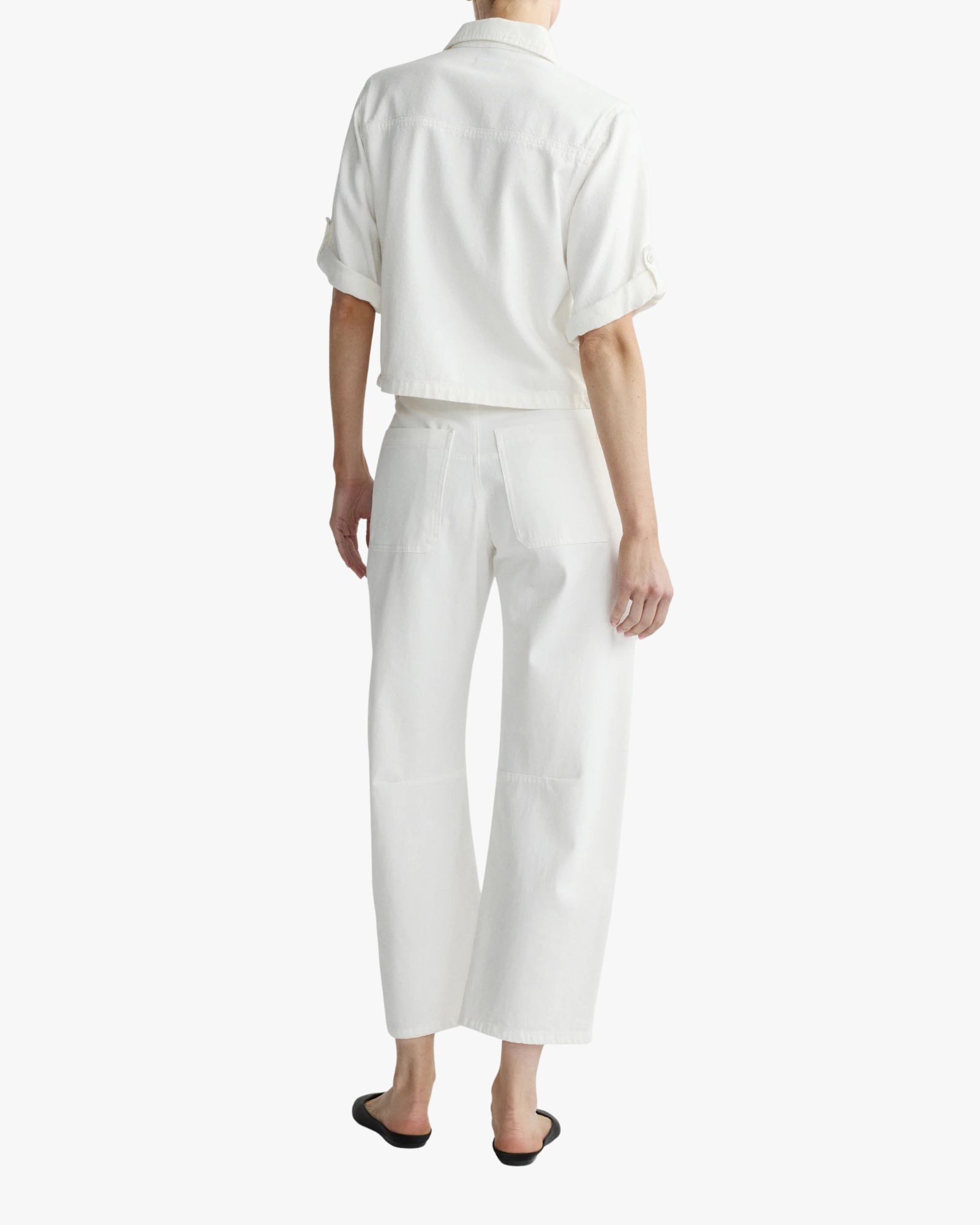 Bilie Easy Barrel High Rise 26" Pants White