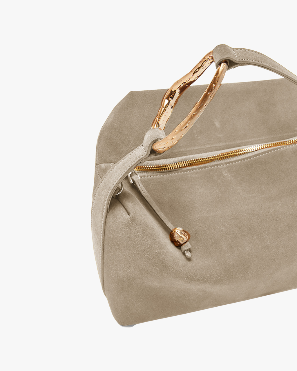 Liaison Small Suede Beige Shoulder Bag