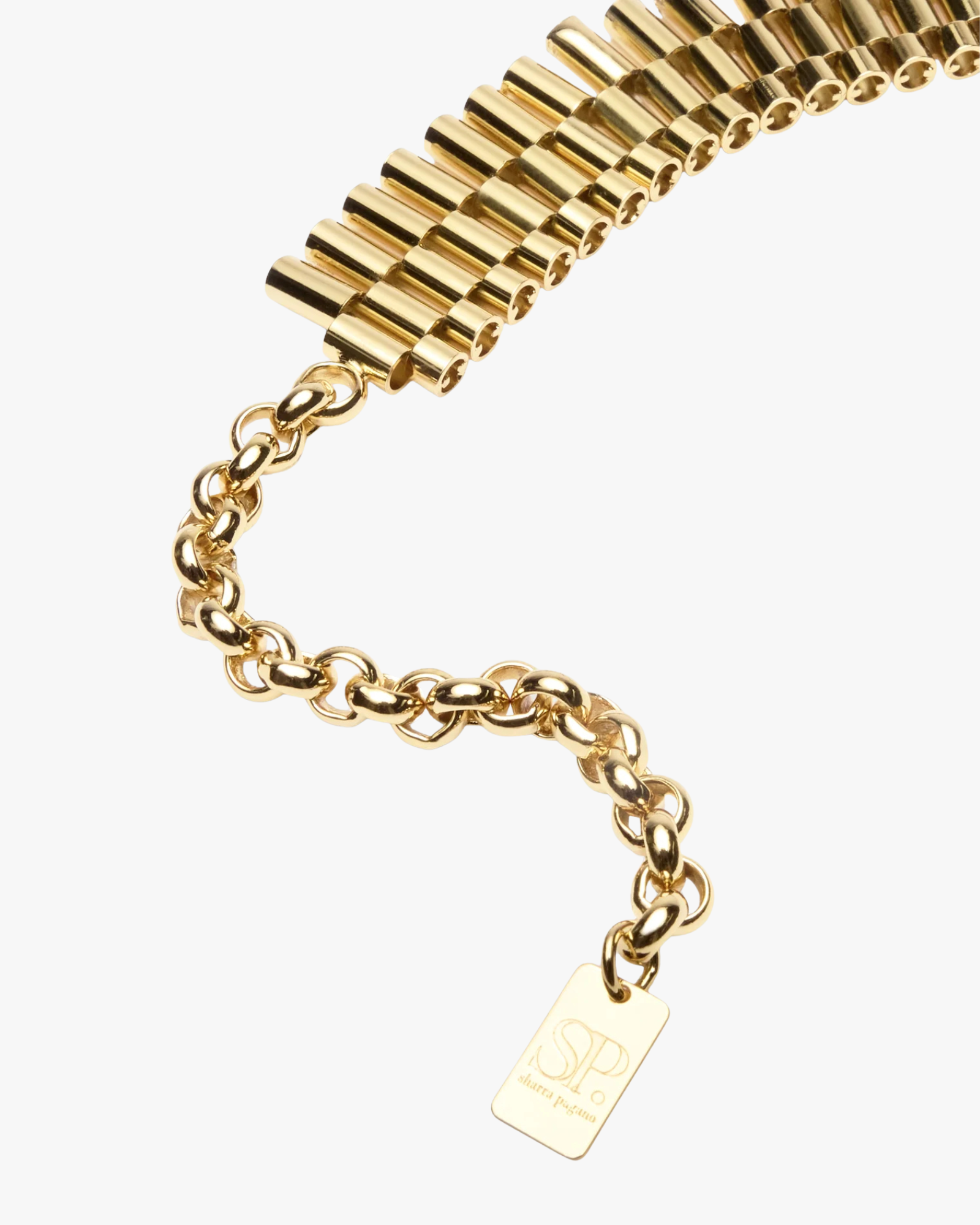 Necklace On Time Gold Crystals
