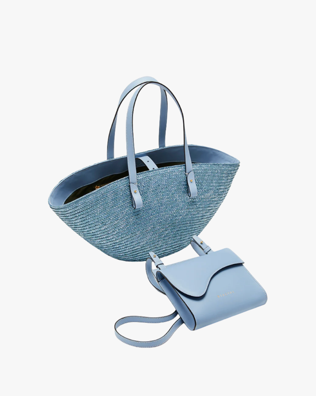 Le Grand Panier Light Blue Shoulder Bag