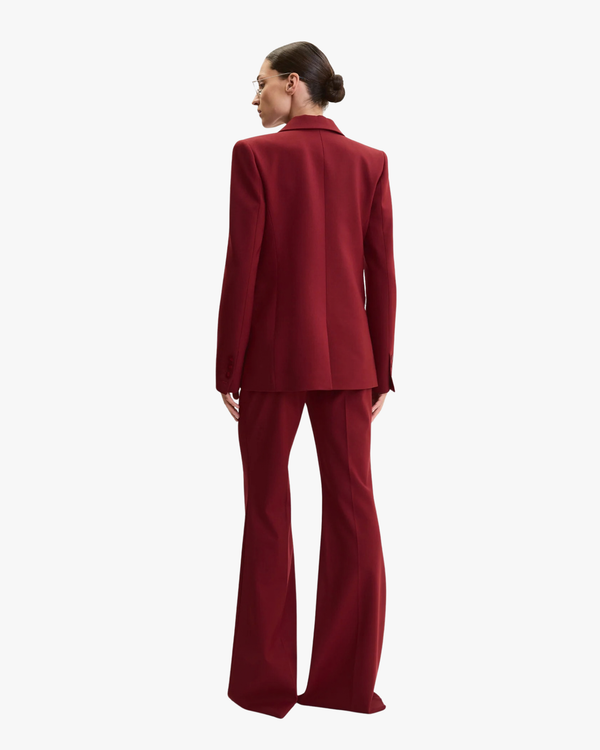High-Rise Flared Trousers Signature Red