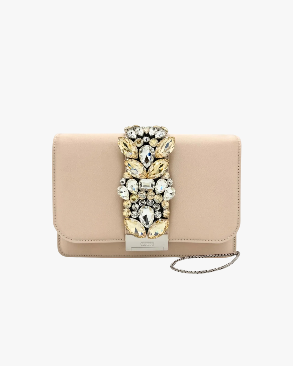 Clutch Bag Cliky Satin Nude
