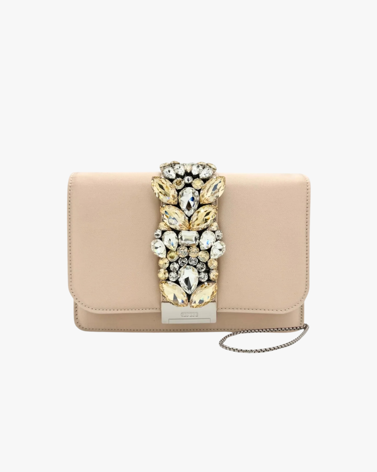 Clutch Bag Cliky Satin Nude