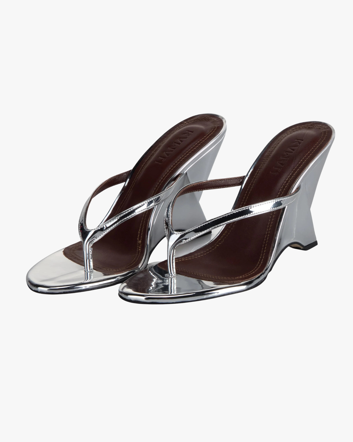 Wedge Sandal Stella Silver Chrome