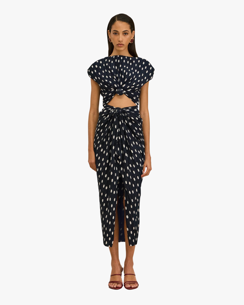 Dress Aira Navy With White Dots