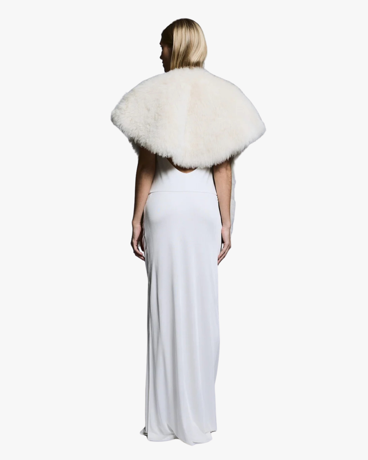 Shearling Shawl Usta Cream
