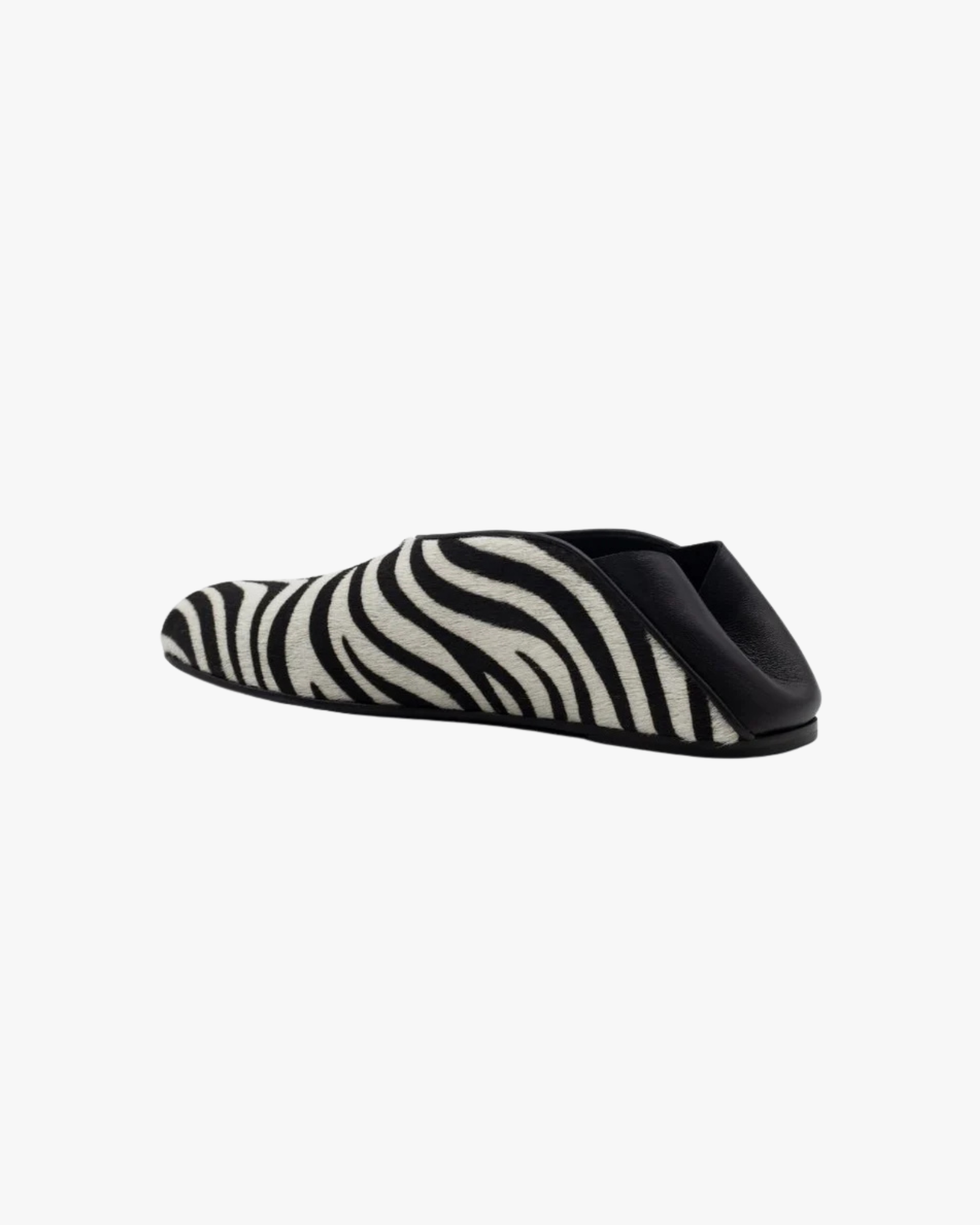 Granny Slipper Flat Mule Zebra