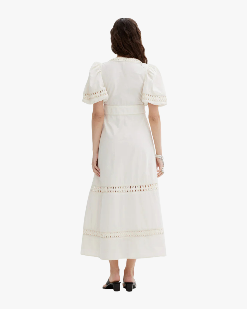 Odessa - The Fabric Origami Tiered Long Dress White