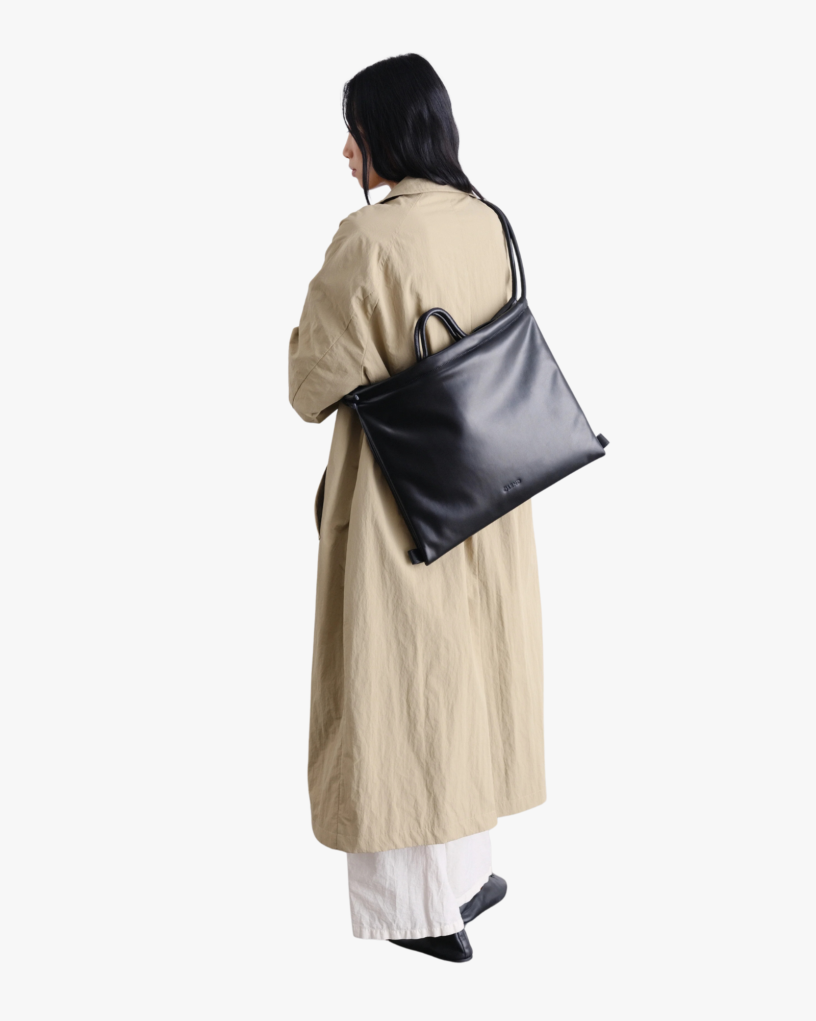 Vegan Leather Crossbody Bag Black