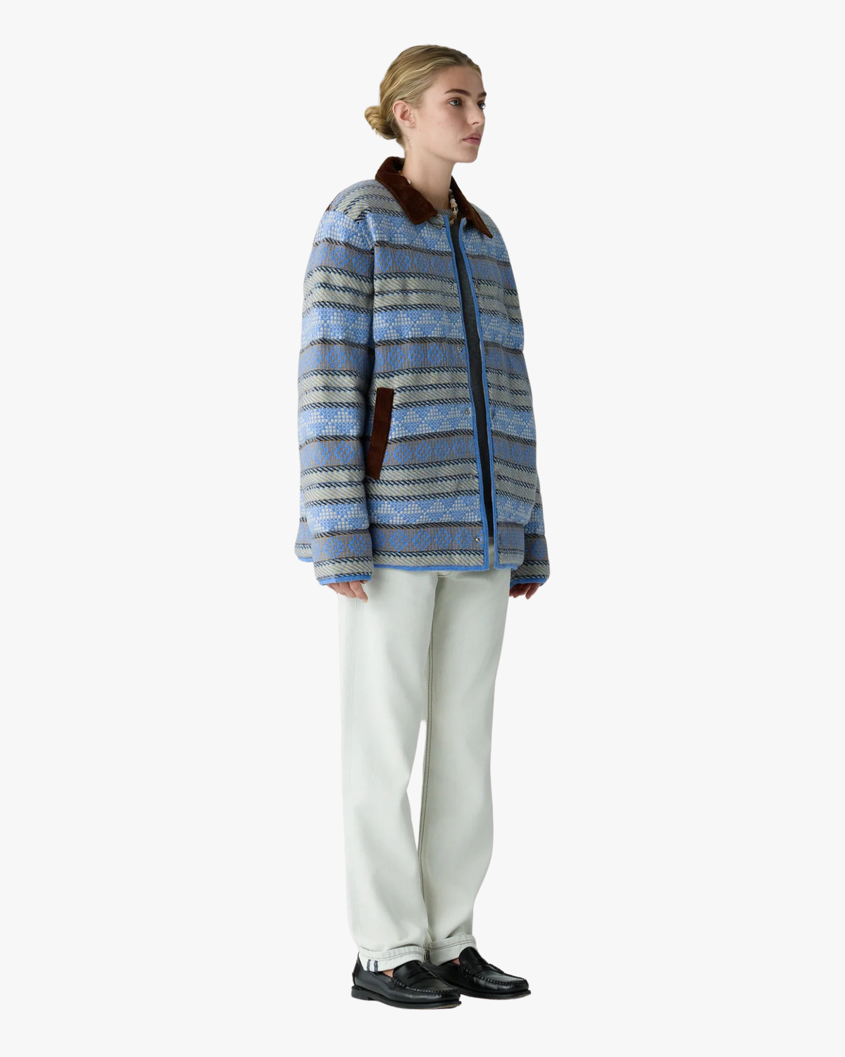 Quilted Jacket Western Industry Delft Blue