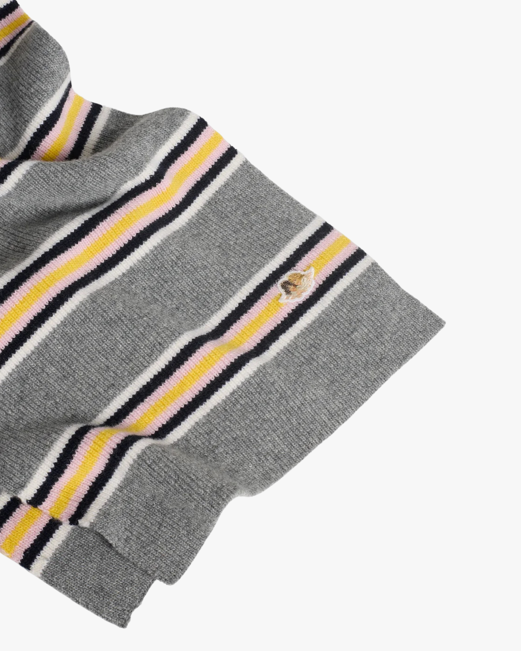 Scarf Grey and Yellow Striped Angel Patch