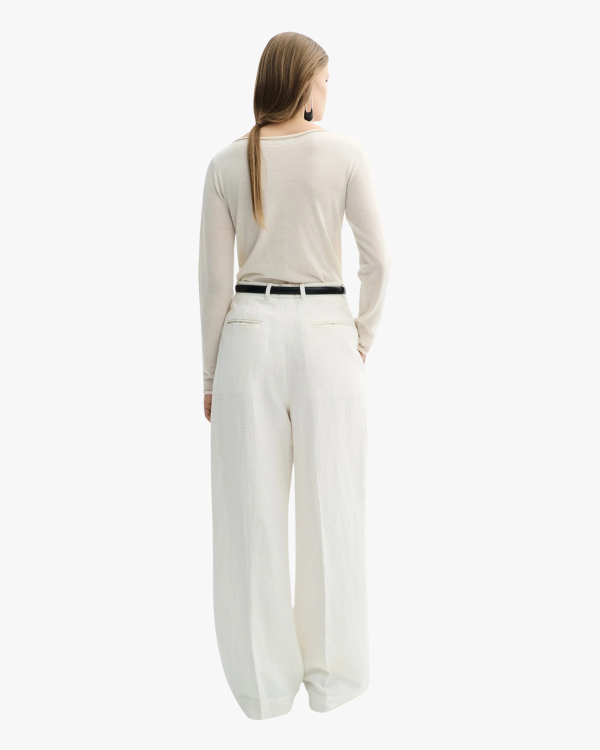 Pleated High-Rise Trousers Pemma Ivory
