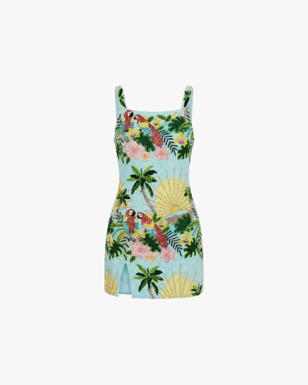 Pandora Mini Dress With Crystal Beading Blue