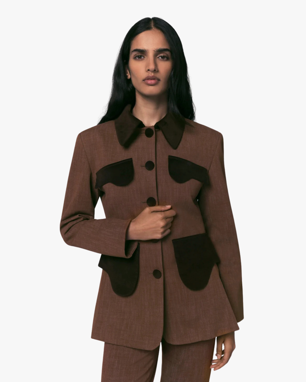 Jacket Tamara Stretch Bico Brown
