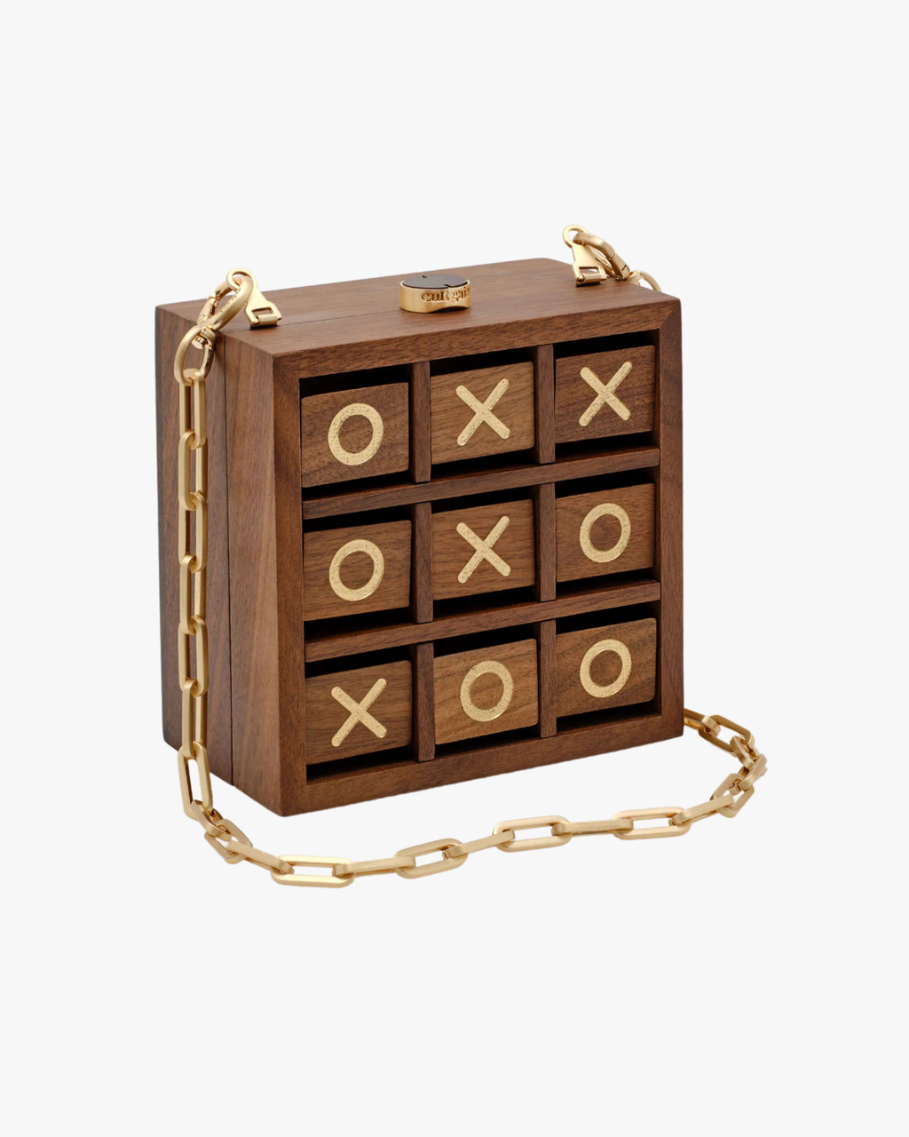 Tic Tac Toe Walnut Clutch