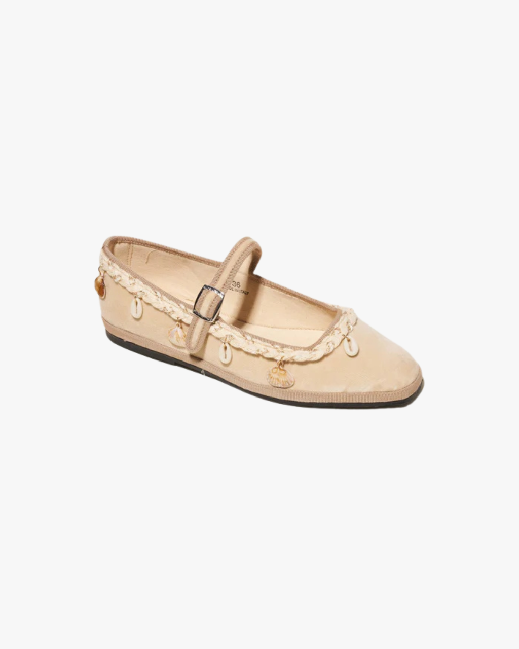 Lou Lou Velvet Friulane With Shells White