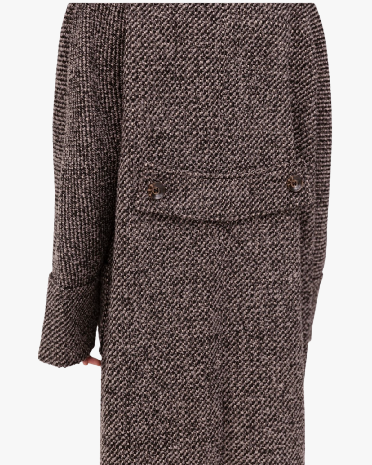 Long Coat Asymemetric In Brown