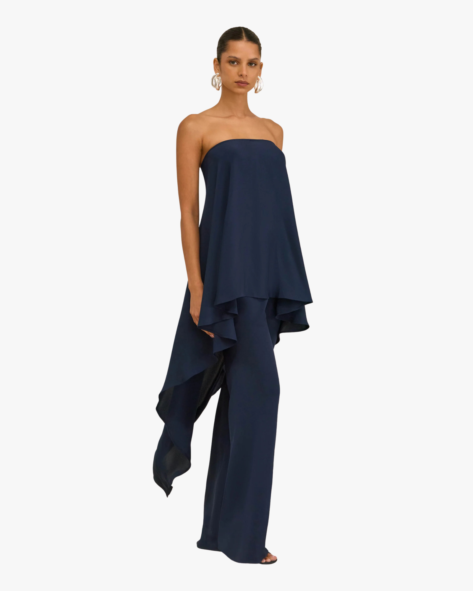 One Sholder Top Tajisha Navy Blue
