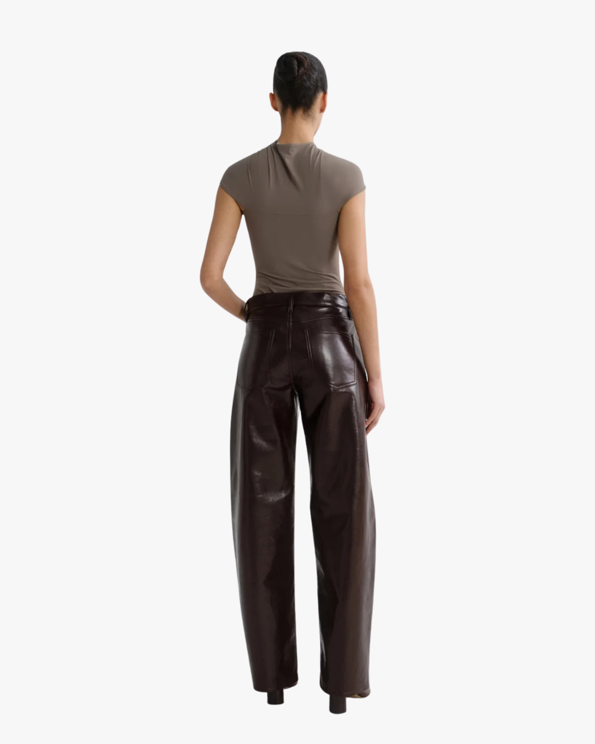 Arc Recycled Leather Red Leather Pants