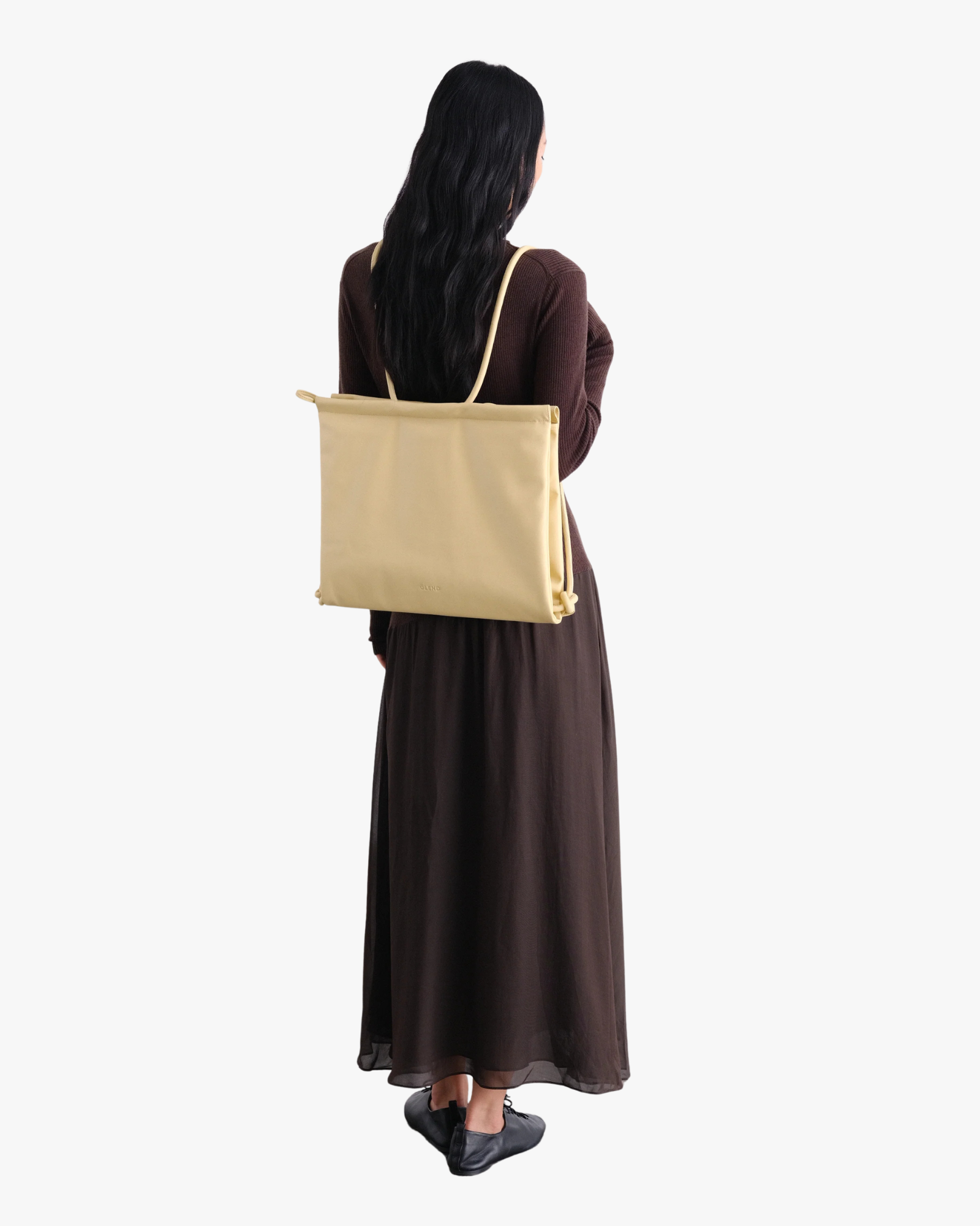 Vegan Leather Crossbody Bag Butter Yellow