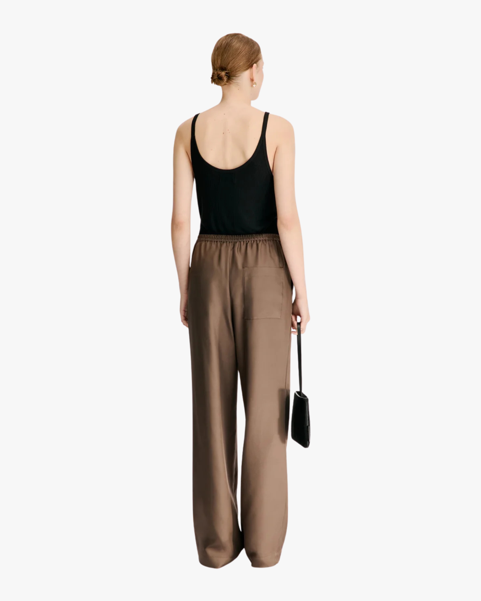 Wide Leg Pant Alera Lds Dark Brown