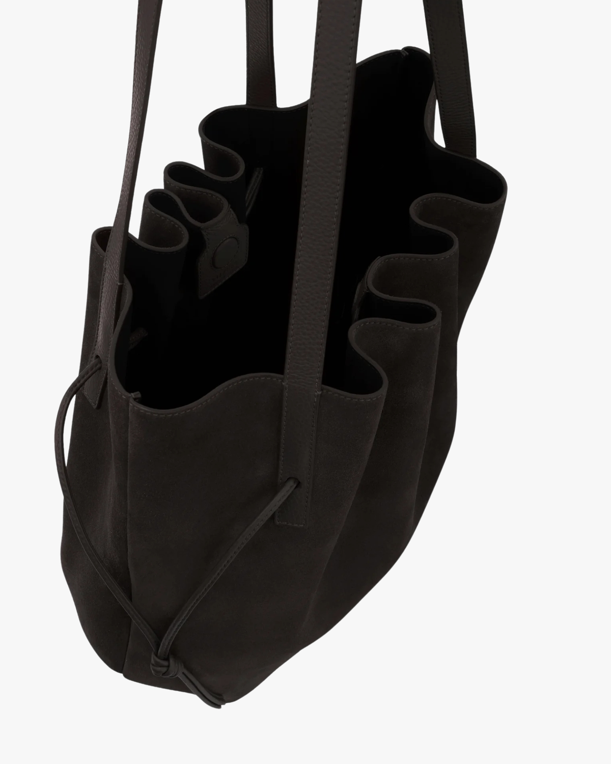 Drawstring Tote Scallop Ganache