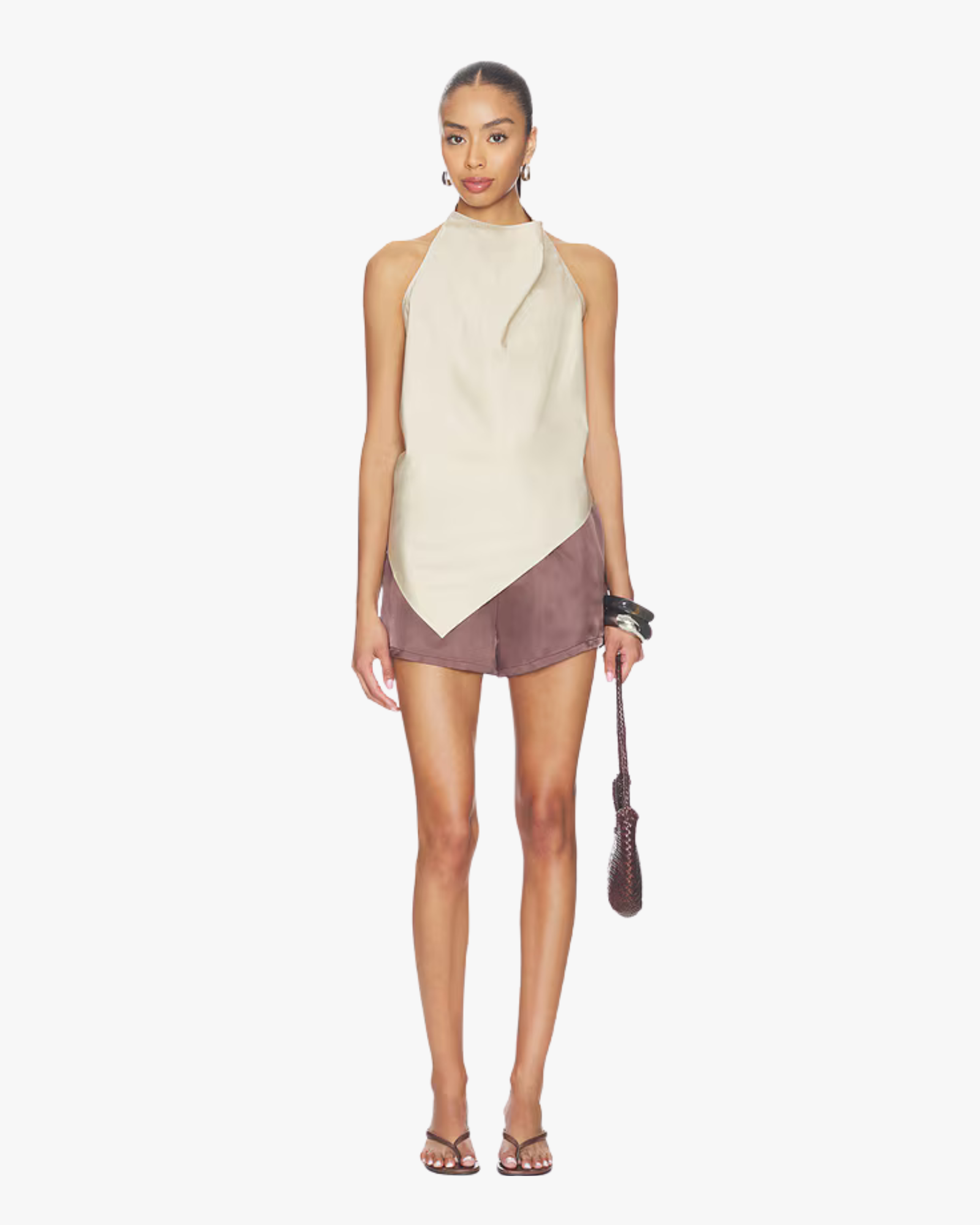 Cotton Halter Top Champagne