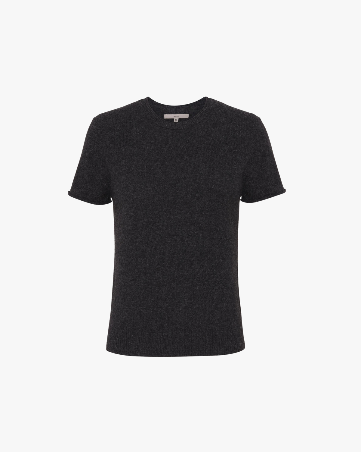 Cashmere Knit T-Shirt Charcoal