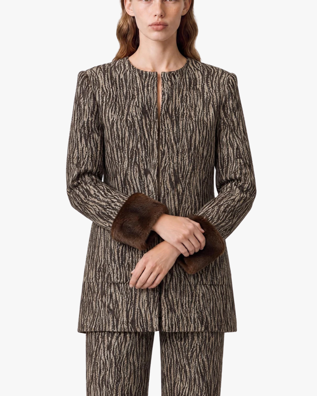 Tailored Jacket Lea Tiger Brown