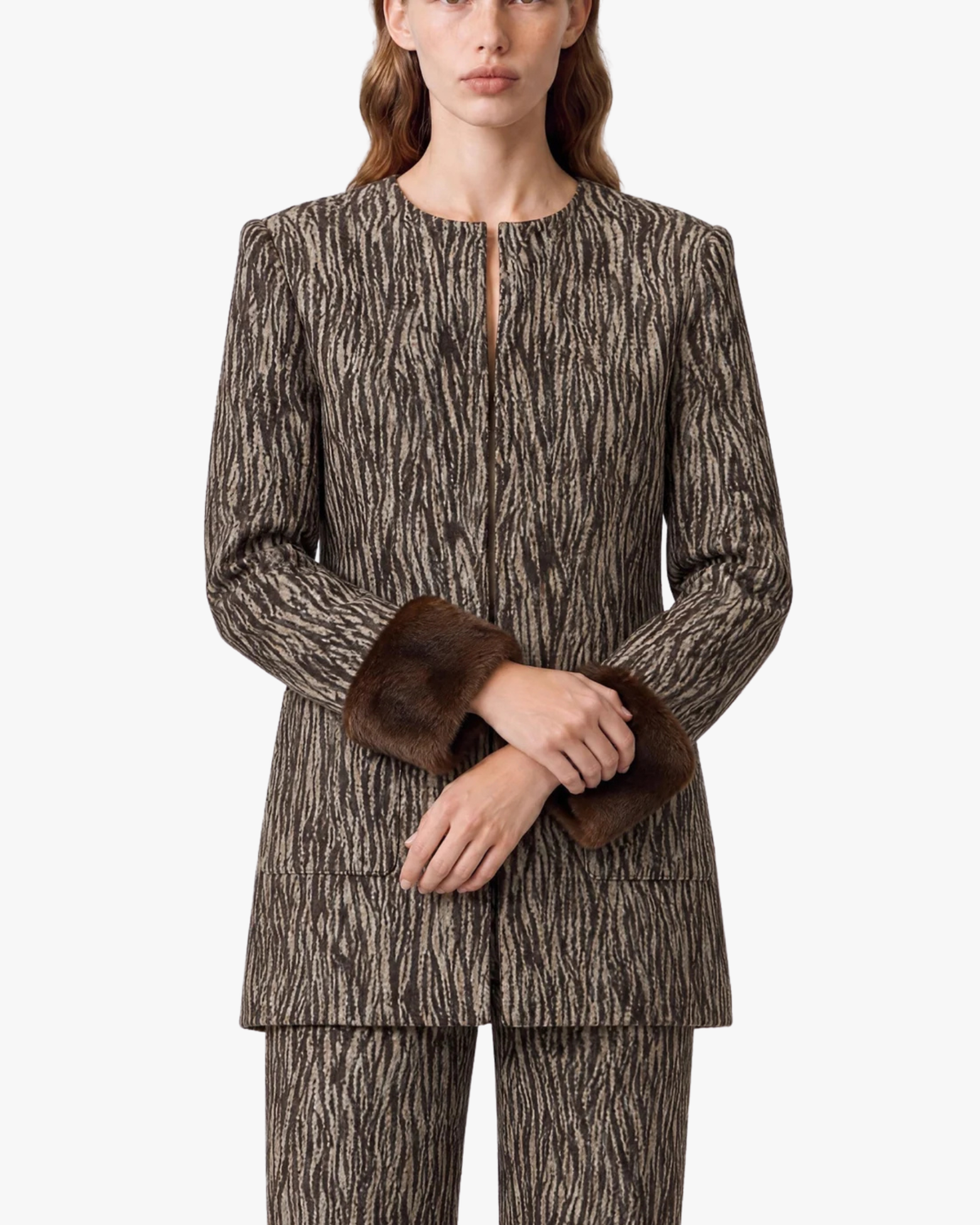 Tailored Jacket Lea Tiger Brown