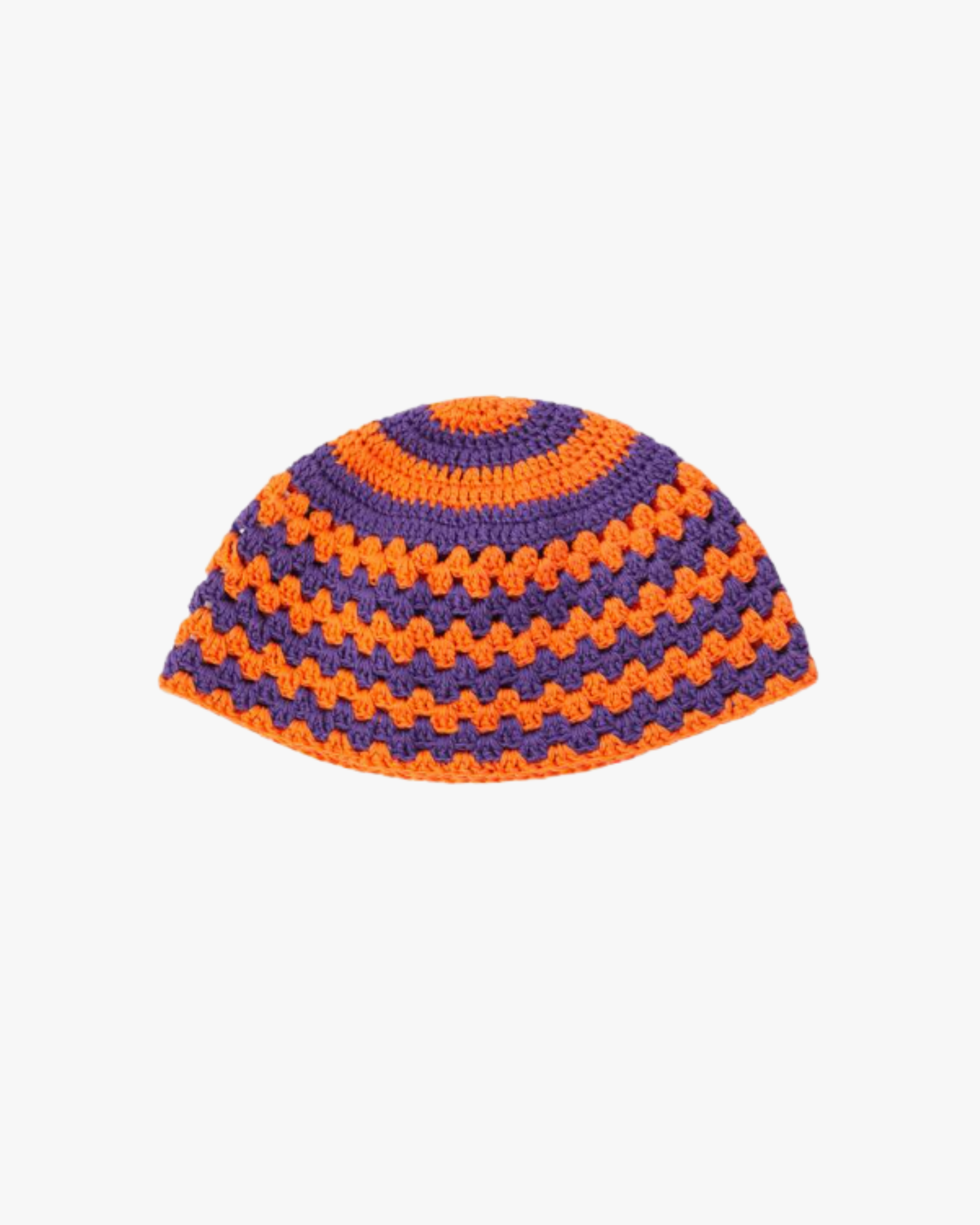 Zuccotto Crochet Hat Orange & Purple