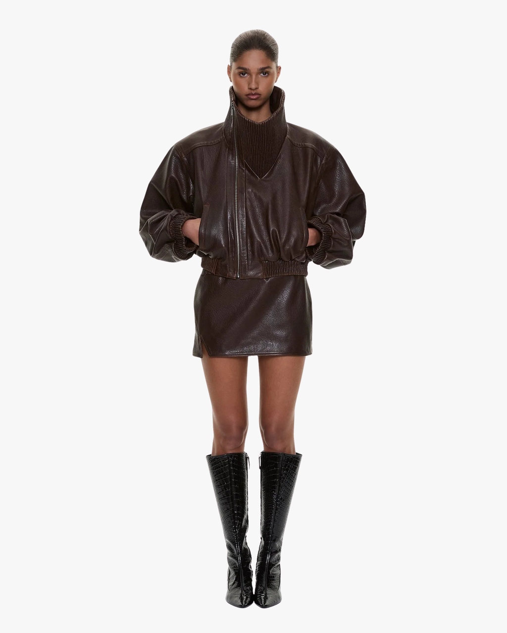 Bomber Leather Lunnet Brown