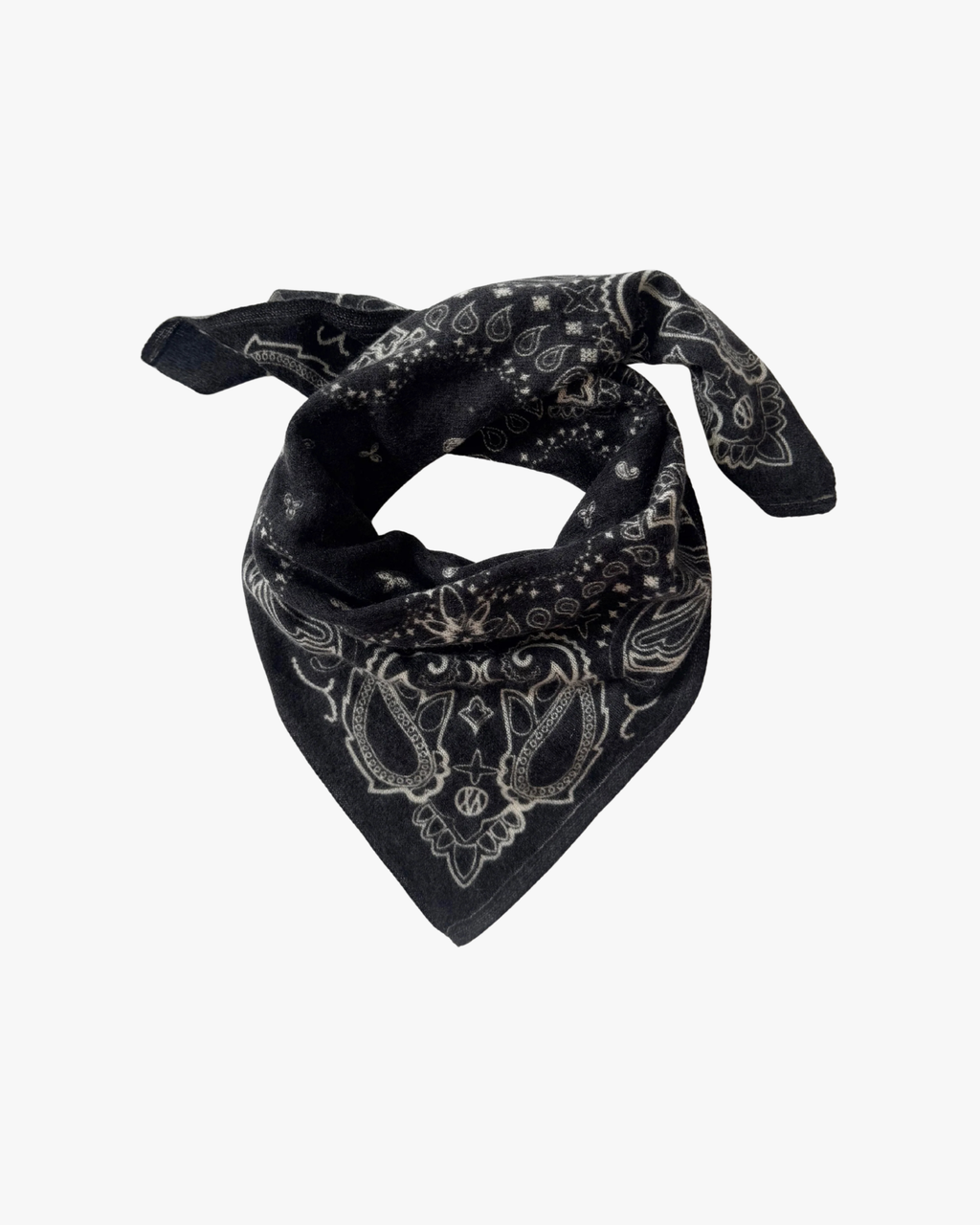 Paisley Cashmere Scarf Black