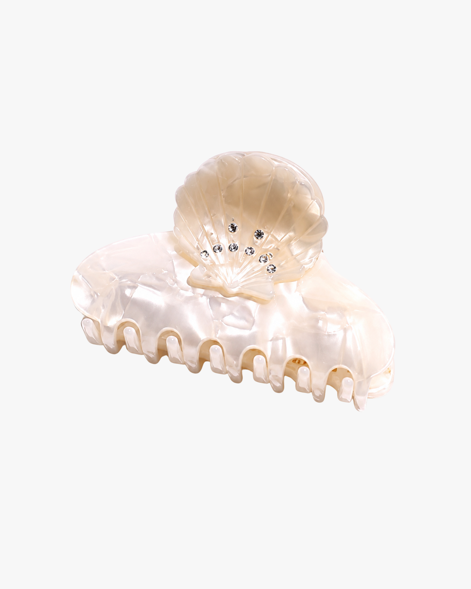 Hair Claw Club Shell White