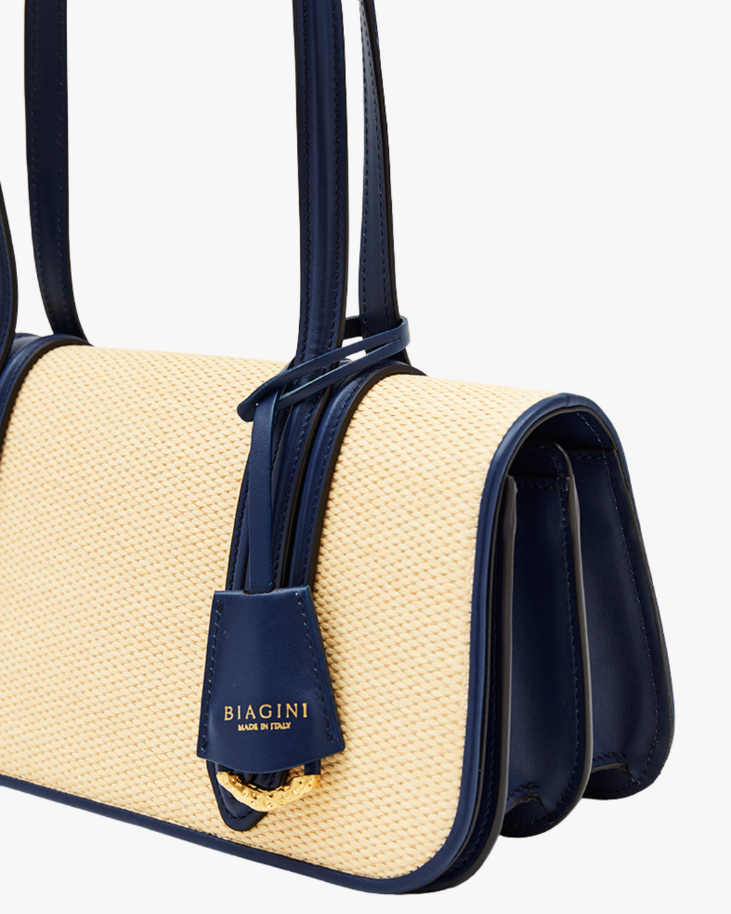 Bonissima Rafia Blue Shoulder Bag