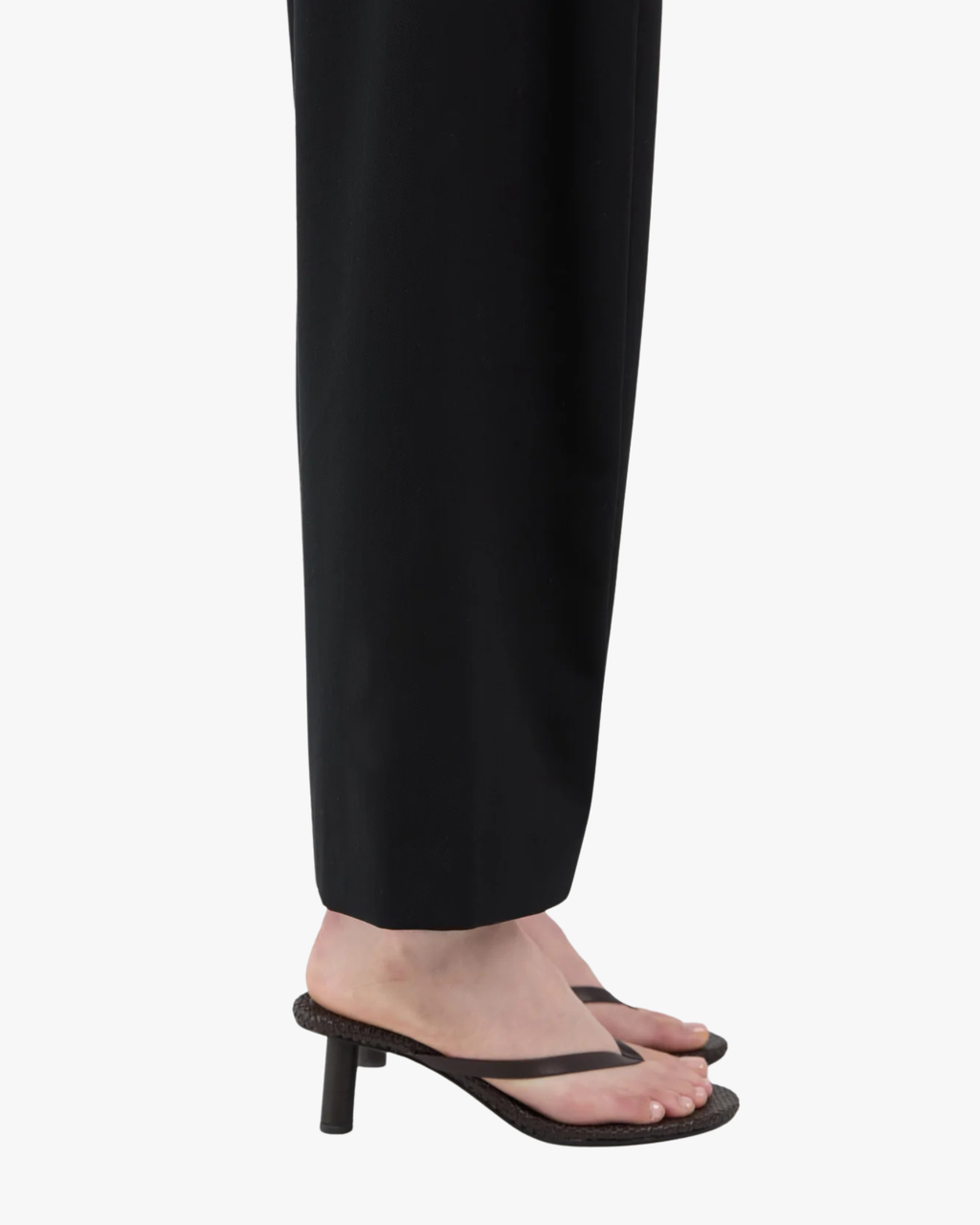 Woven Thong Heel Coffee