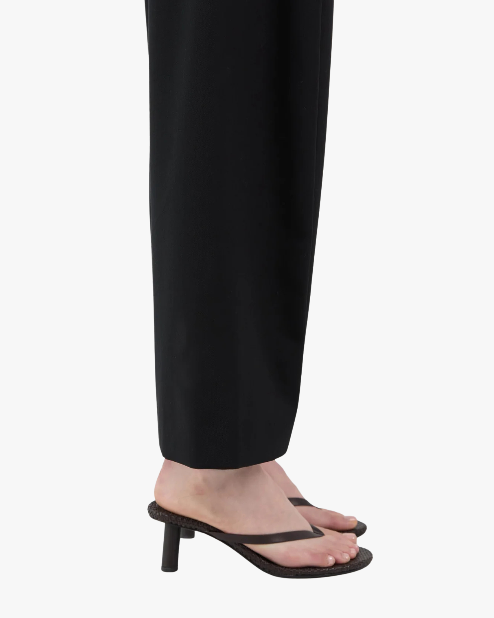 Woven Thong Heel Coffee