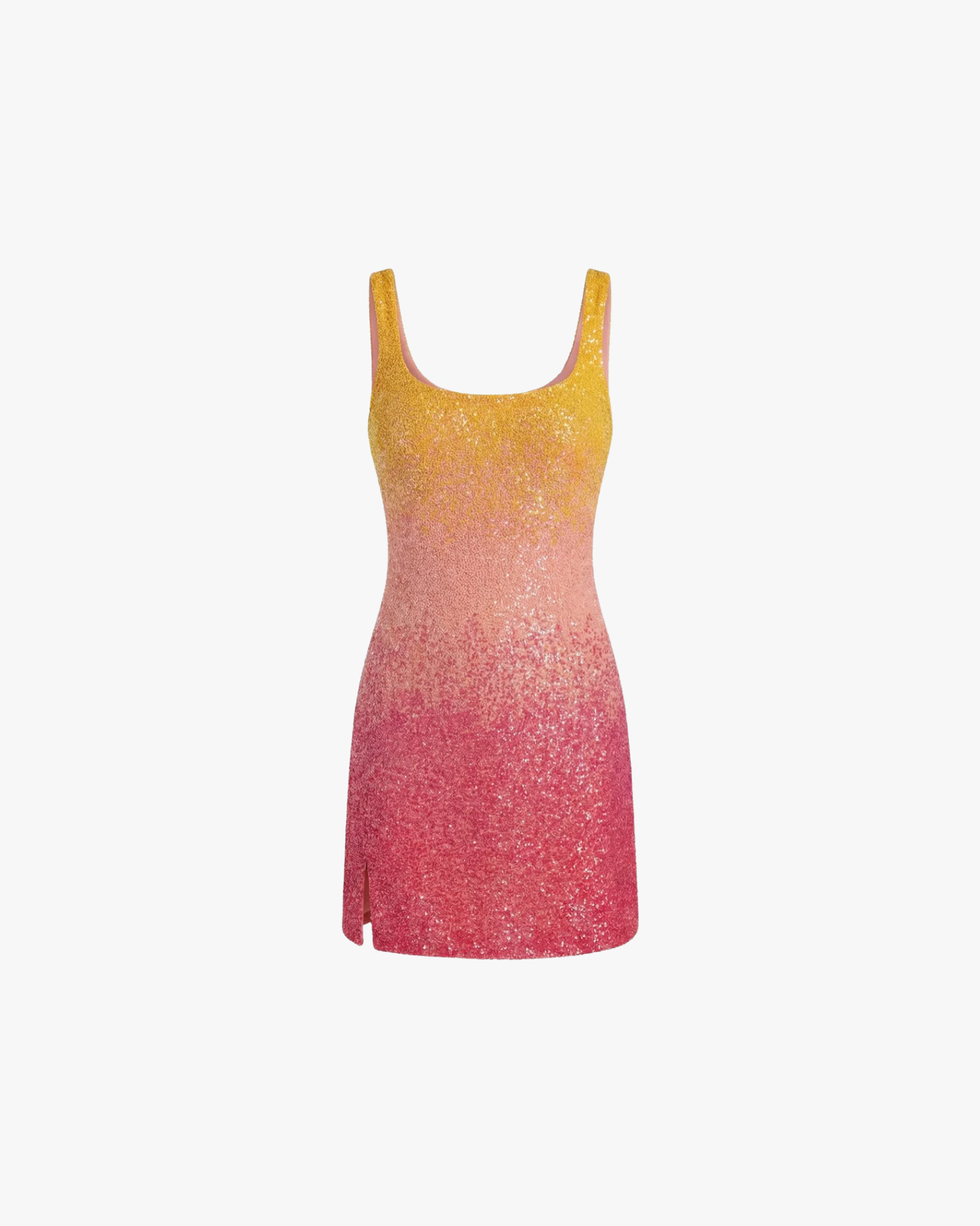 Striking Sofia Sunset Dress Ombre Pink And Orange