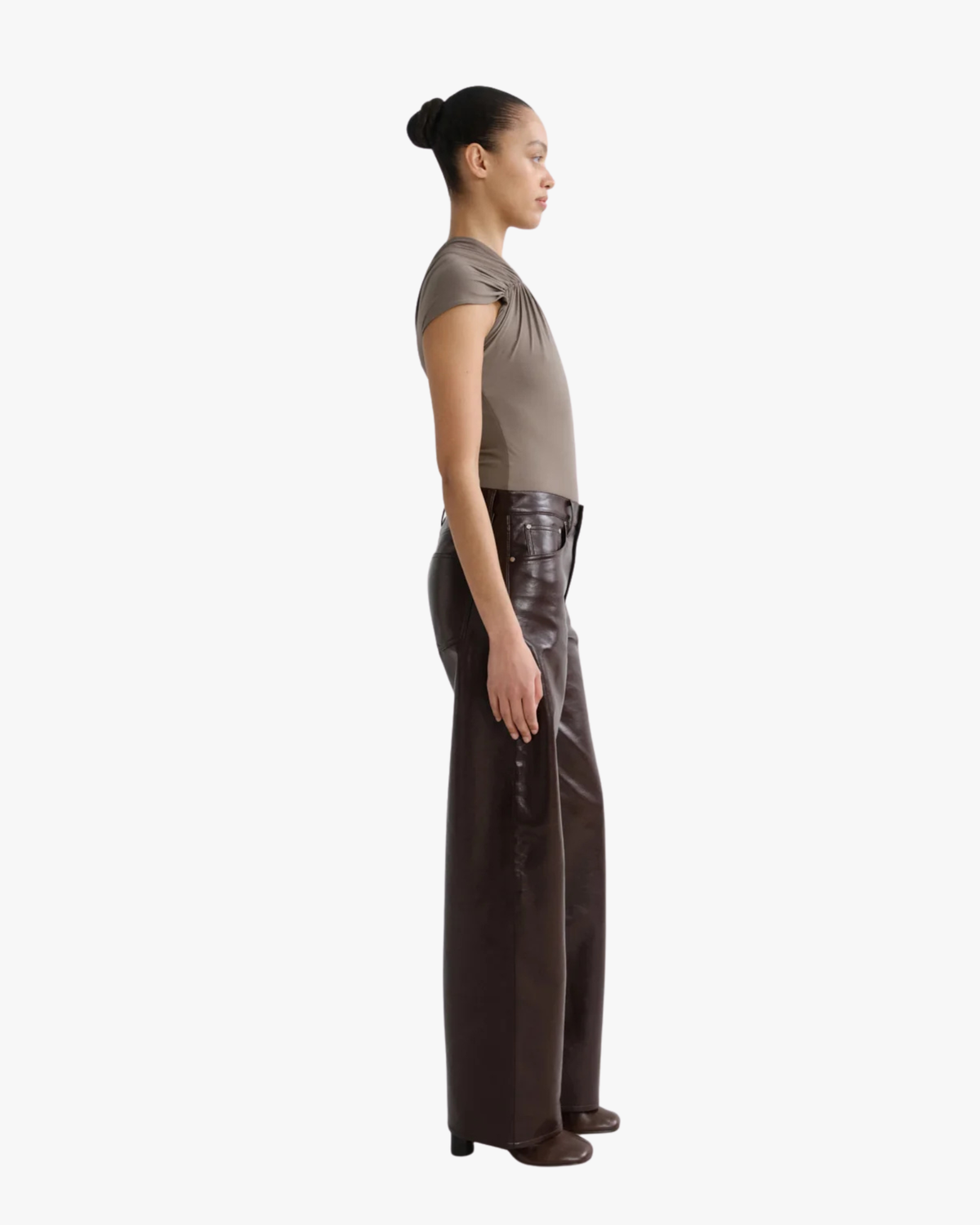 Arc Recycled Leather Red Leather Pants