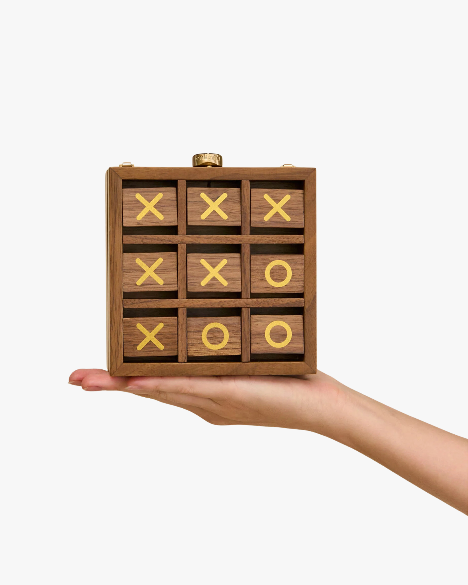 Tic Tac Toe Walnut Clutch