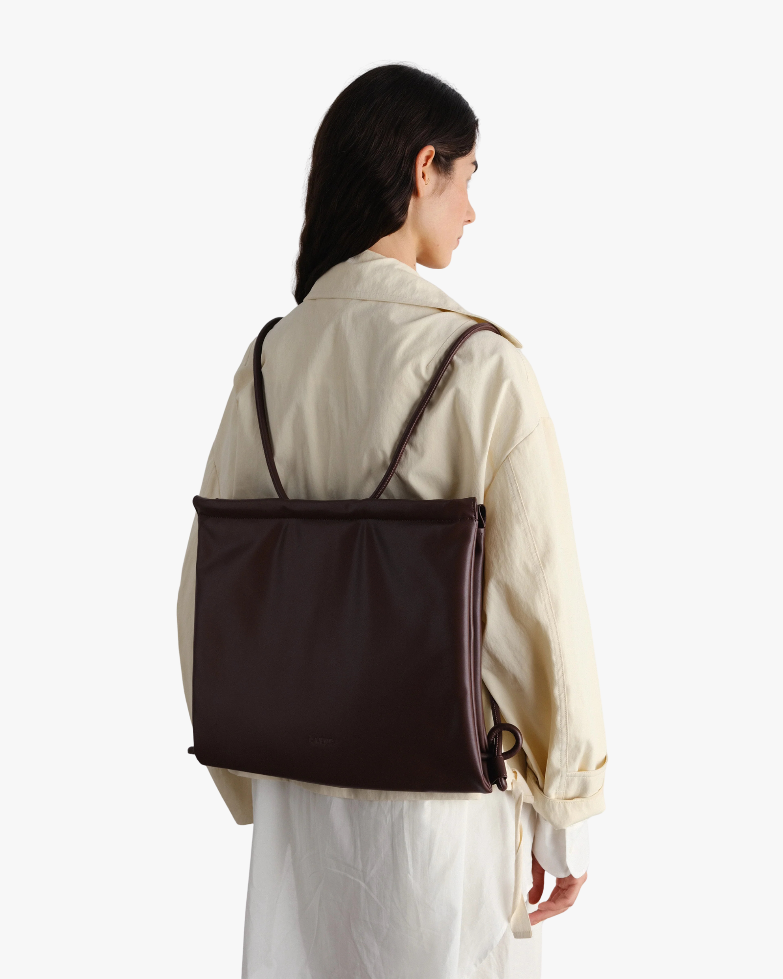 Vegan Leather Crossbody Bag Chocolate