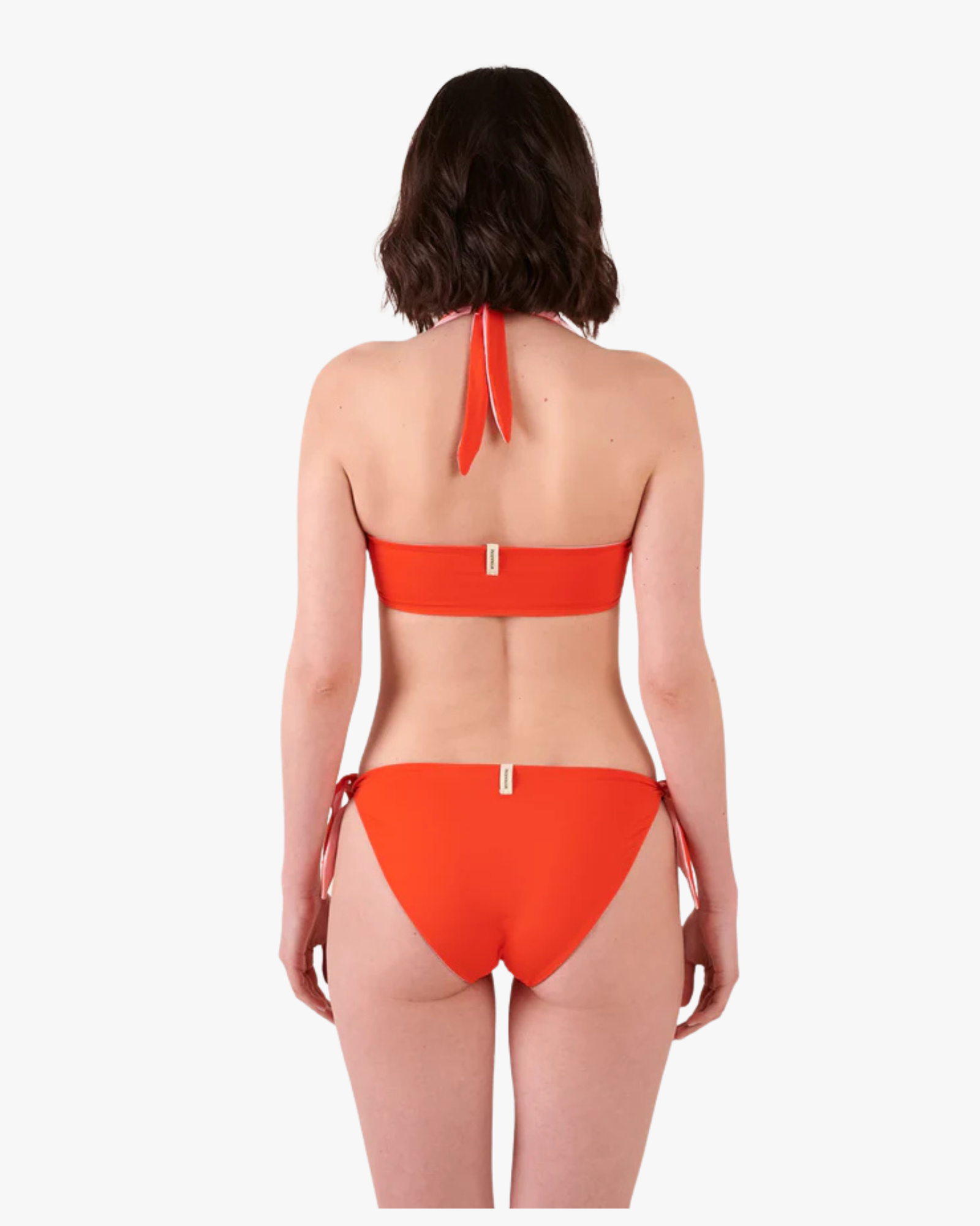 Holiday Bikini Bottoms With Ties Reversible Poppy-Macaron