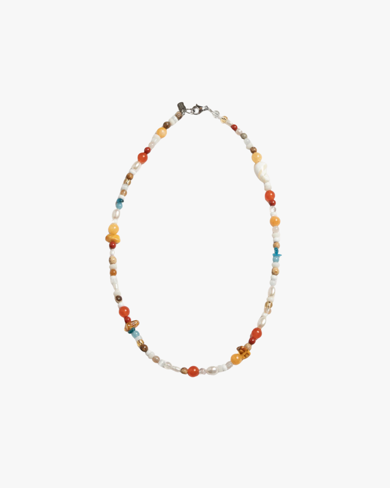 Necklace Ricordi White and Orange
