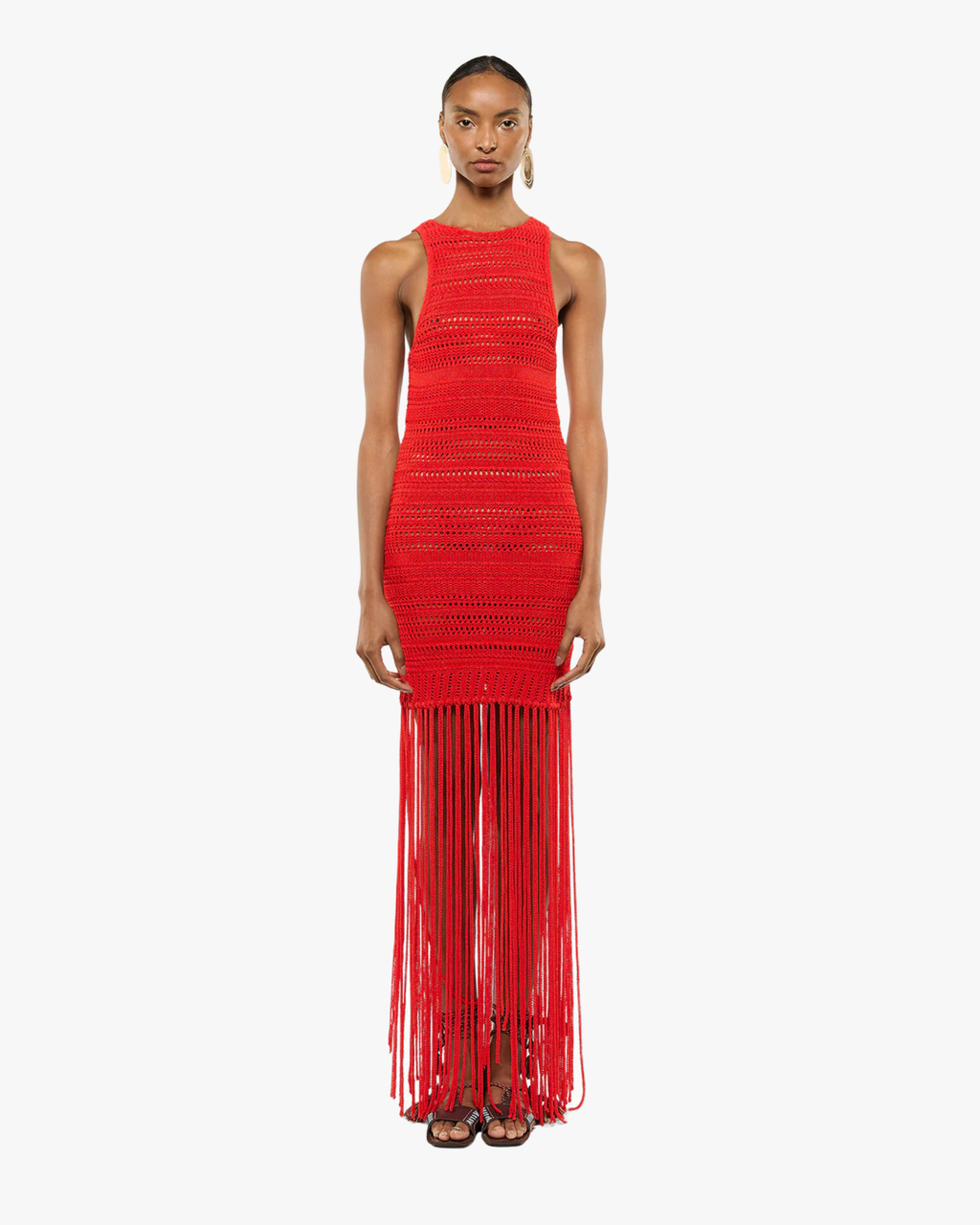 Knit Dress Woman Red