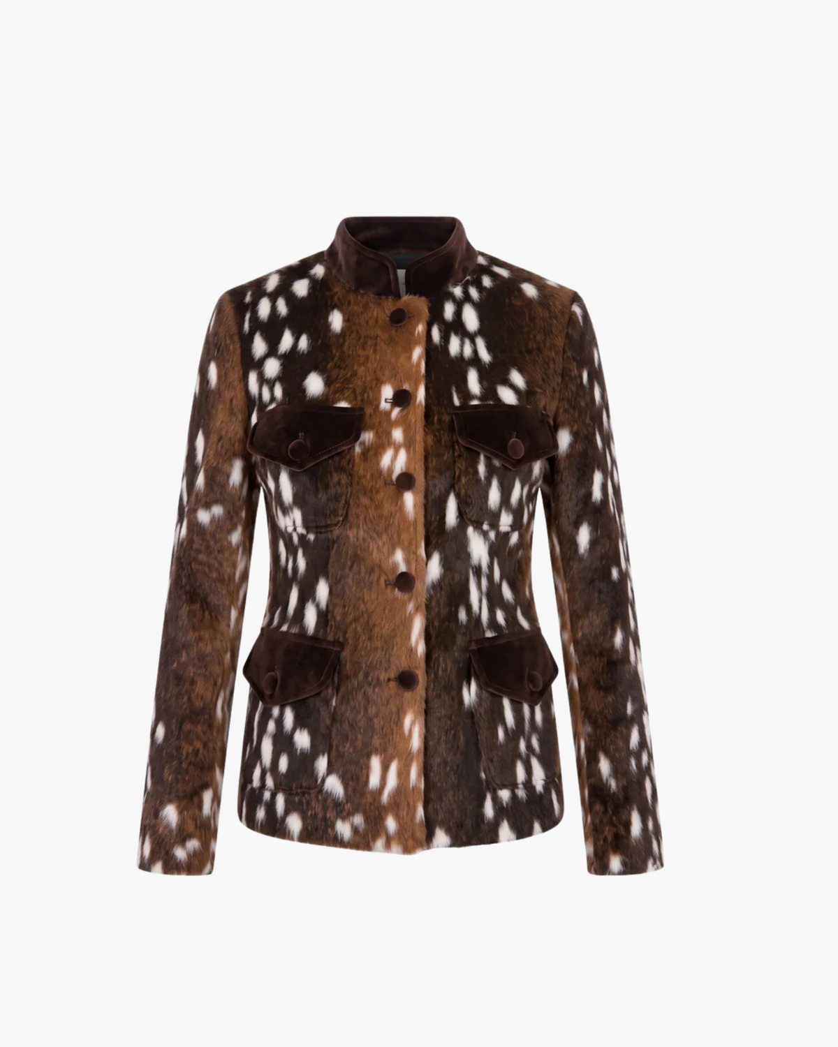 Faux-Fur Jacket Jackie Deer Print