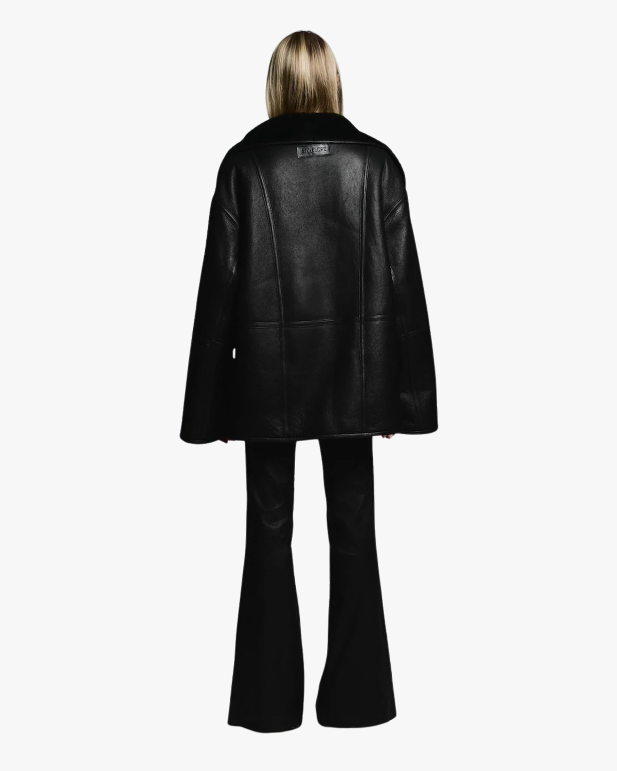 Flared Leather Trousers Lenny Black