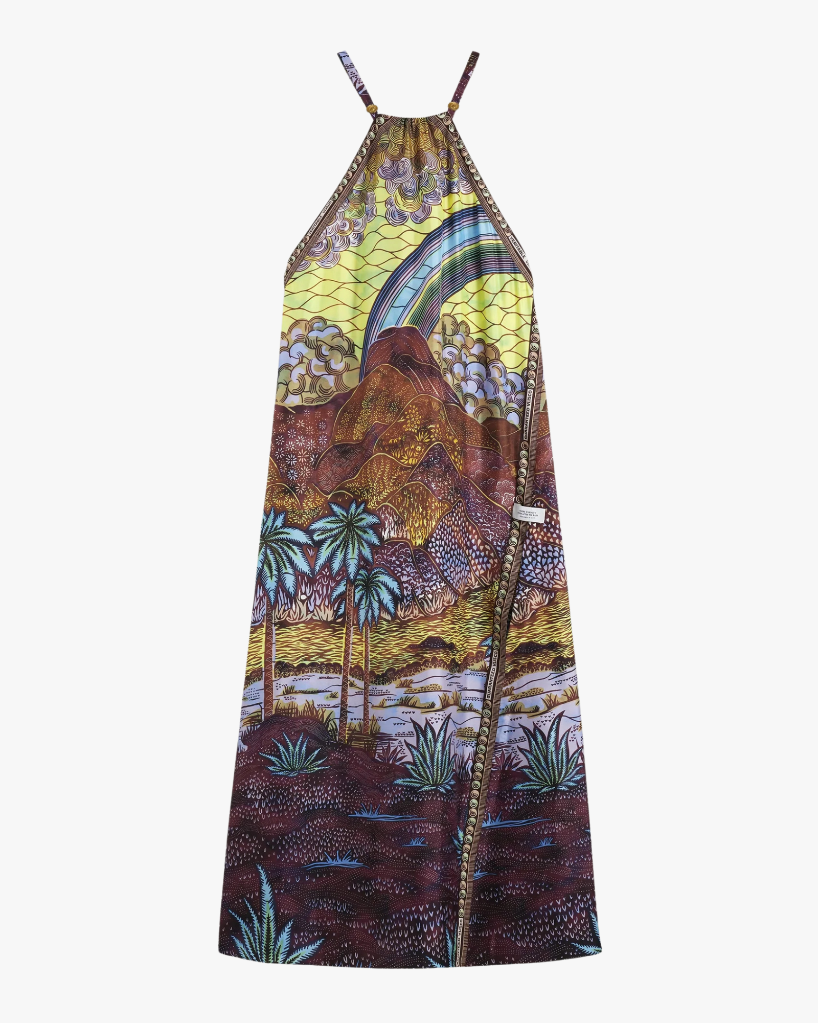 Maxi Slip Dress Rainbow Print