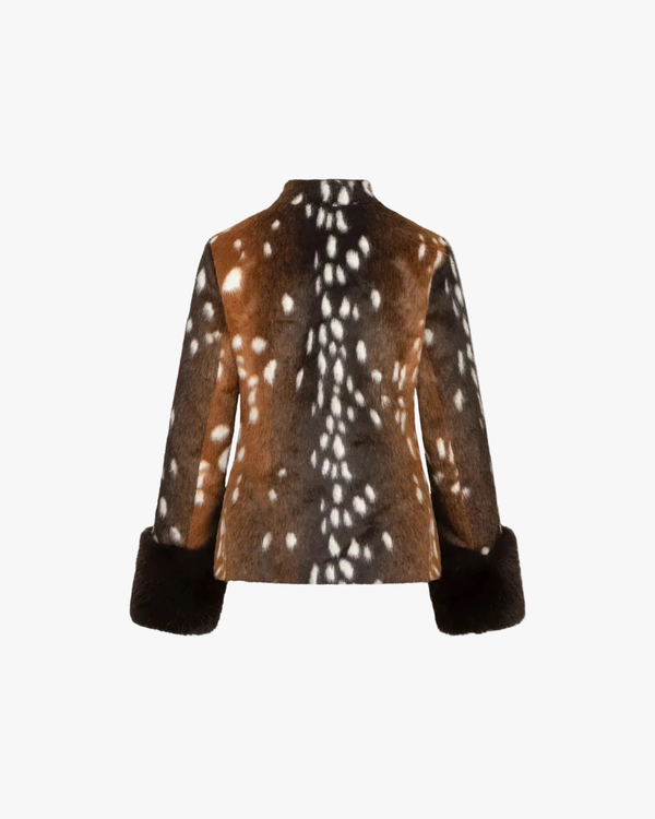 Faux-Fur Jacket Bambi Deer Print