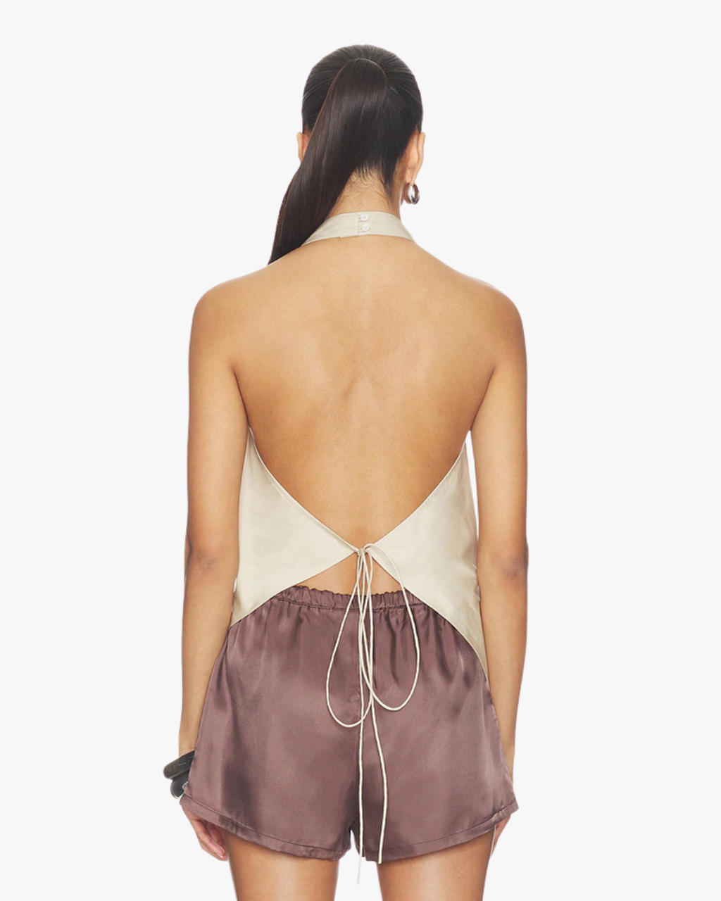 Cotton Halter Top Champagne