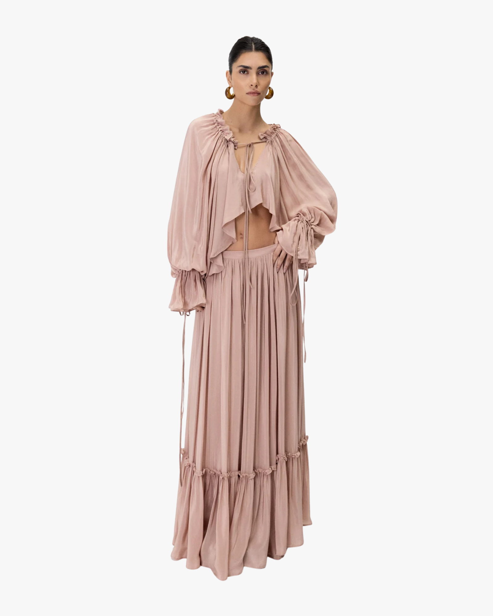Teresa Blouse With Balloon Sleeves Rose